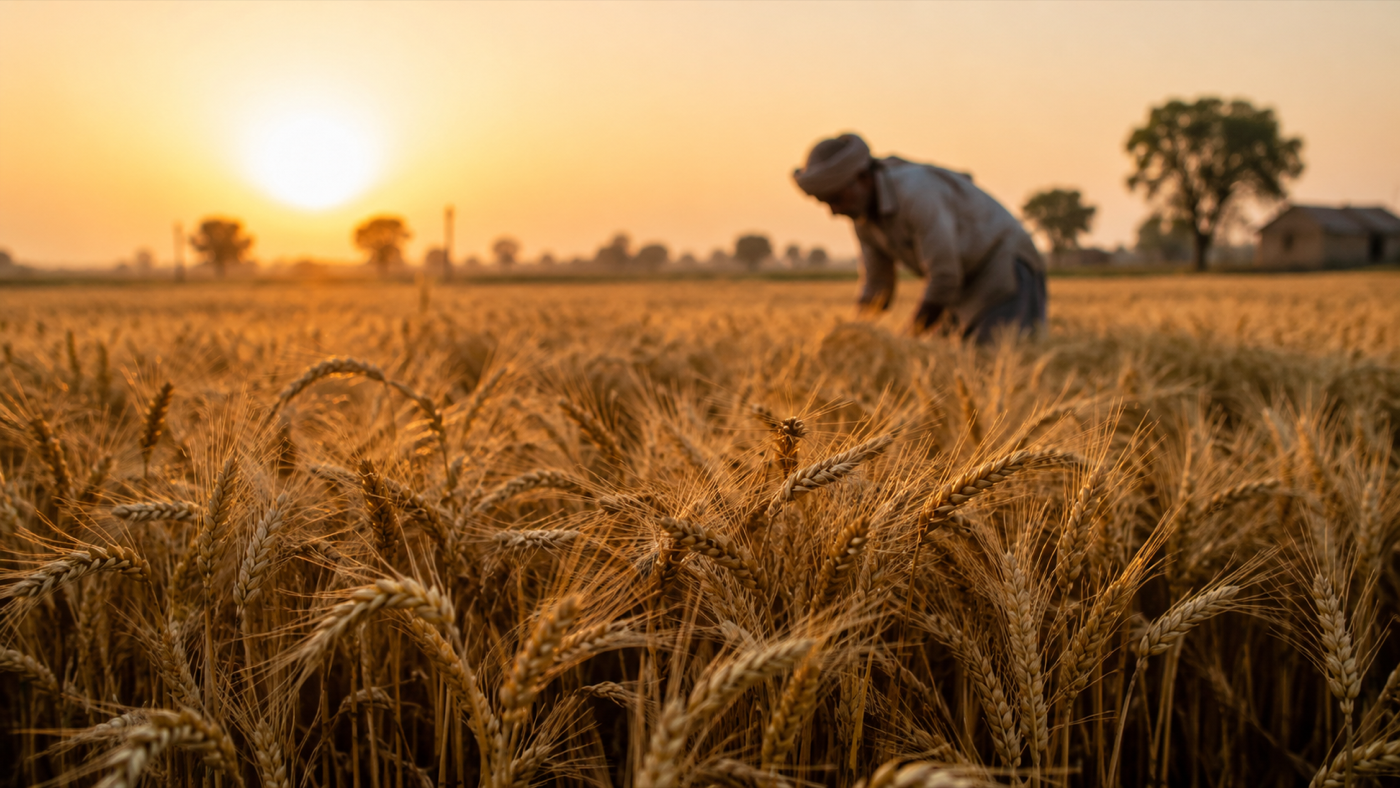Chana fields in Ballia, Uttar Pradesh where KumarJi sattu is sourced